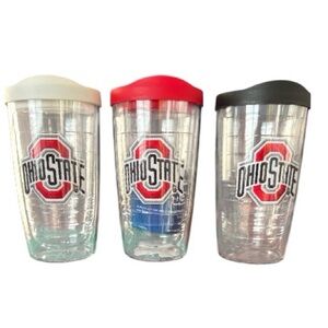 Tervis Ohio State Clear Tumbler Set of 3 NWOT